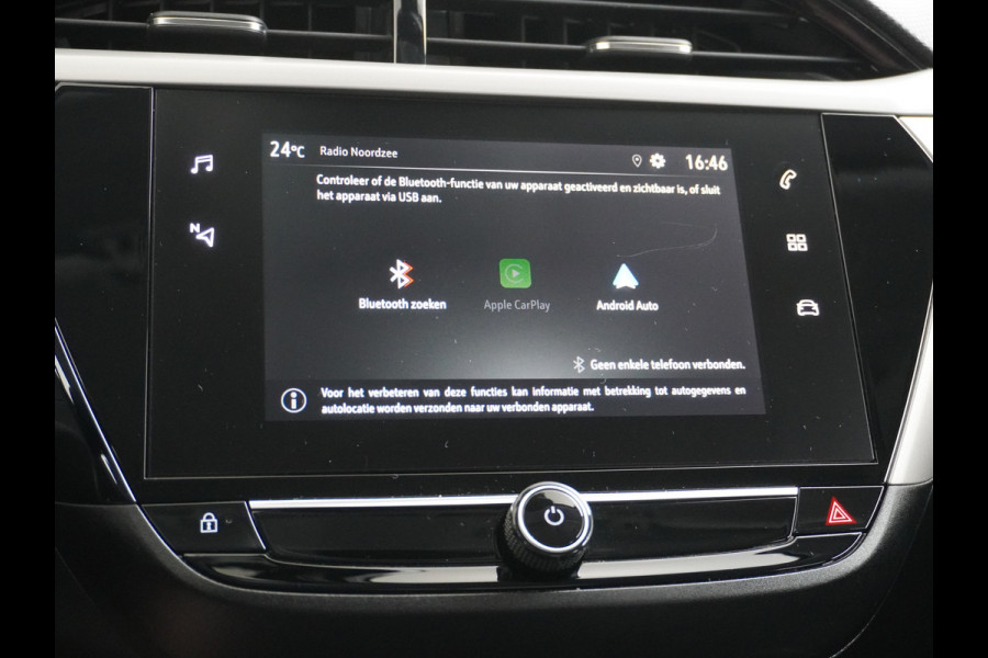 Opel Corsa 1.2I 101PK AUT-8 Apple Carplay Android Airco Navi Cruise control Pdc DAB Auto Stuurverwarming Regen-Lichtsensor Edition Schakelflippers Led Lmv 16" ESP Edition+ Pakket Spoorassistent Bluetooth Verkeersbord detectie 1.065kg  Nieuwprijs €29.236,-