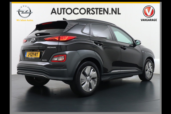 Hyundai Kona EV 64kWh 204pk Leer Schuif/Kanteldak 3 Fase laden Warmtepomp Apple Carplay Android Navi Camera Elektr.Stoelen+Verwarmd+Ventilati Pdc Elektr.Stoelen+Verwarmd+Ventilatie-koeling Subwoofer Bluetooth Dodehoek detector 1e Eigenaar Heerlijke, sterke FEV, Enorm Efficient en grote accu! 484km WLTP range