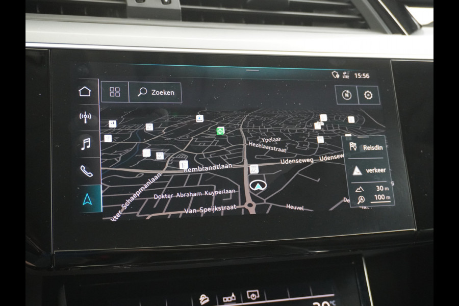 Audi e-tron 50 Quattro Launch Edition Plus 71kWh Leder+Verwarmd+Geheugen Apple Carplay Navi Panoramadak Luchtvering Adap.Cruise PDC Camera S Led Lmv 20" Keyless-go Lichtpakket Dodehoekdetectie Regensensor Rijstrooksensor Lichtpakket Dealeronderhouden Fase 3 Nieuwprijs  €73.451,-