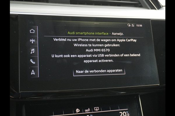 Audi e-tron 50 Quattro Launch Edition Plus 71kWh Leder+Verwarmd+Geheugen Apple Carplay Navi Panoramadak Luchtvering Adap.Cruise PDC Camera S Led Lmv 20" Keyless-go Lichtpakket Dodehoekdetectie Regensensor Rijstrooksensor Lichtpakket Dealeronderhouden Fase 3 Nieuwprijs  €73.451,-