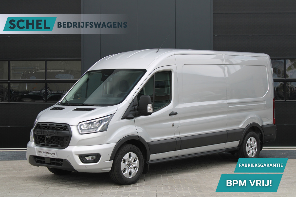 Ford Transit 350 2.0 TDCI L3H2 Limited 165pk - Adaptive Cruise - Luchtvering - Blind Spot - 360 camera - Raptor Grill - Stoel-Stuurverwarming Ford Transit 350 2.0 TDCI L3H2 Limited 165pk - Adaptive Cruise - Luchtvering - Blind Spot - 360 camera - Raptor Grill - Stoel-Stuurverwarming