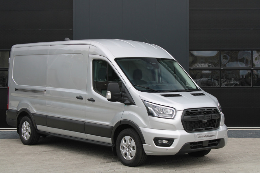 Ford Transit 350 2.0 TDCI L3H2 Limited 165pk - Adaptive Cruise - Luchtvering - Blind Spot - 360 camera - Raptor Grill - Stoel-Stuurverwarming