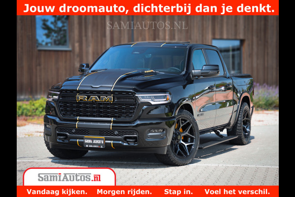 Dodge Ram 1500 Limited Night H.O 540HP 706Nm | Massage + Full Option | De Meest Luxe en Volle Pick-Up in zijn Klasse | Comfortabele Dubbele Cabine met Royale 5 Zitplaatsen | BPM vrij | Nu Leverbaar uit Voorraad | Voorraad Nr 2353 - 5412