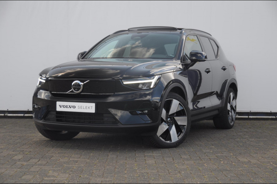 Volvo XC40 408PK Automaat Recharge Twin Ultimate / Adaptieve cruise control/ Panoramadak/ Elektrische stoelen met geheugen/ BLIS/ Elektrische achterklep/ Parkeersensoren met 360 Camera/ Stoel en stuurwielverwarming/ Mistlampen/ Luxe bekleding/ 20" Velgen/ Harman kardon audio/ Apple carplay