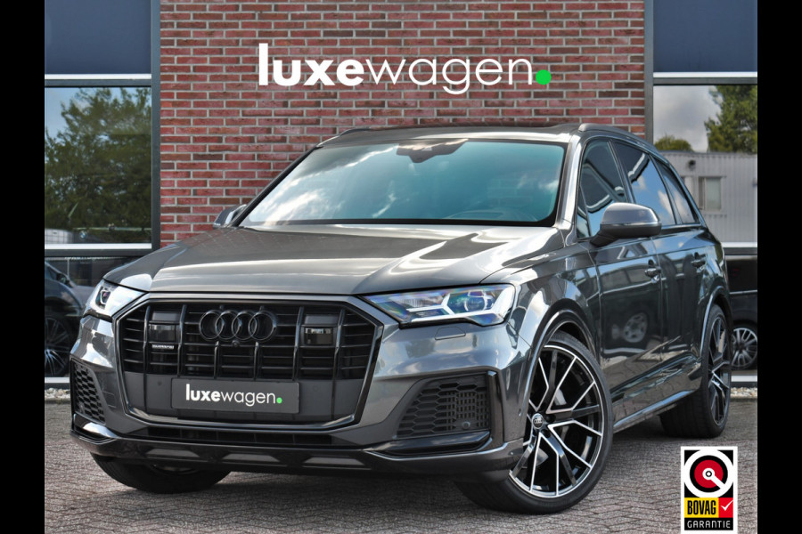 Audi Q7 55 TFSI quattro S-Line 7-persoons Pano S-zetels Trekh ACC HUD B&O 360 Soft-close