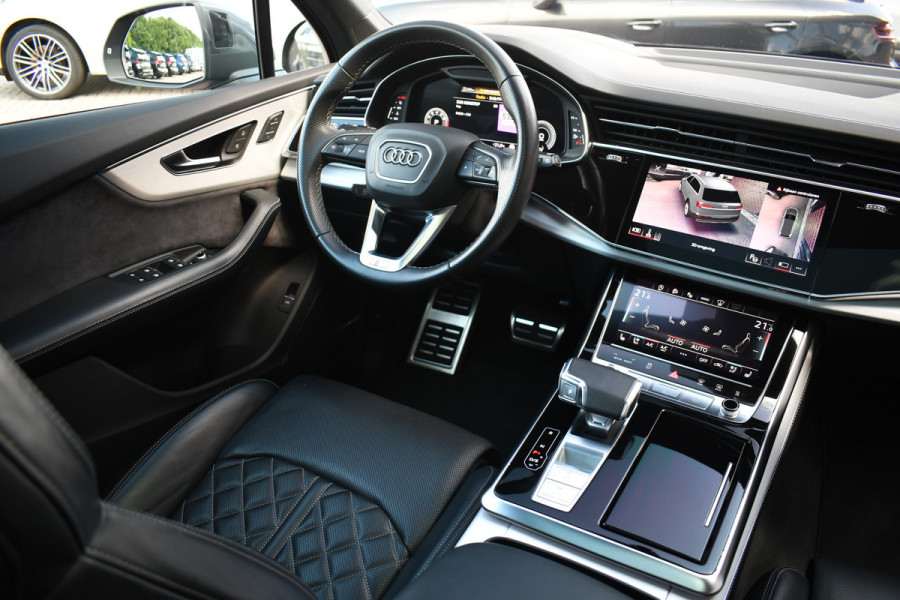 Audi Q7 55 TFSI quattro S-Line 7-persoons Pano S-zetels Trekh ACC HUD B&O 360 Soft-close