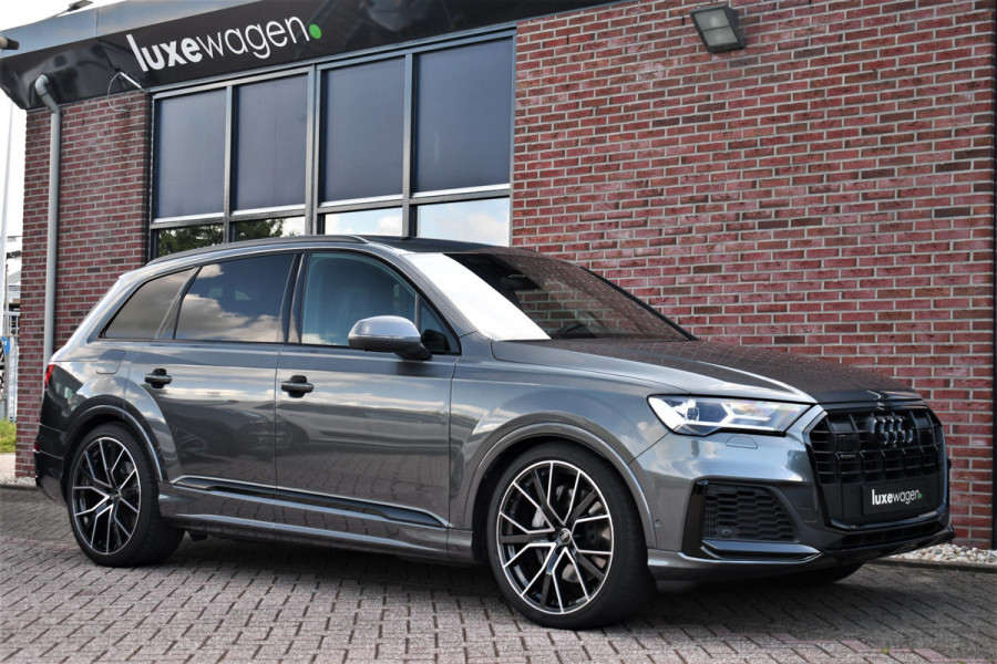 Audi Q7 55 TFSI quattro S-Line 7-persoons Pano S-zetels Trekh ACC HUD B&O 360 Soft-close