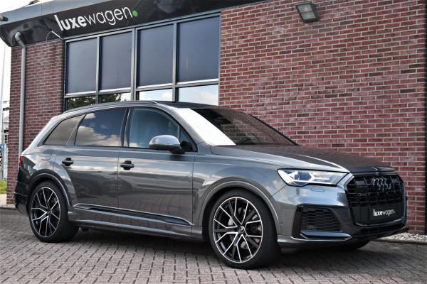 Audi Q7 55 TFSI quattro S-Line 7-persoons Pano S-zetels Trekh ACC HUD B&O 360 Soft-close