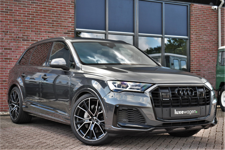 Audi Q7 55 TFSI quattro S-Line 7-persoons Pano S-zetels Trekh ACC HUD B&O 360 Soft-close