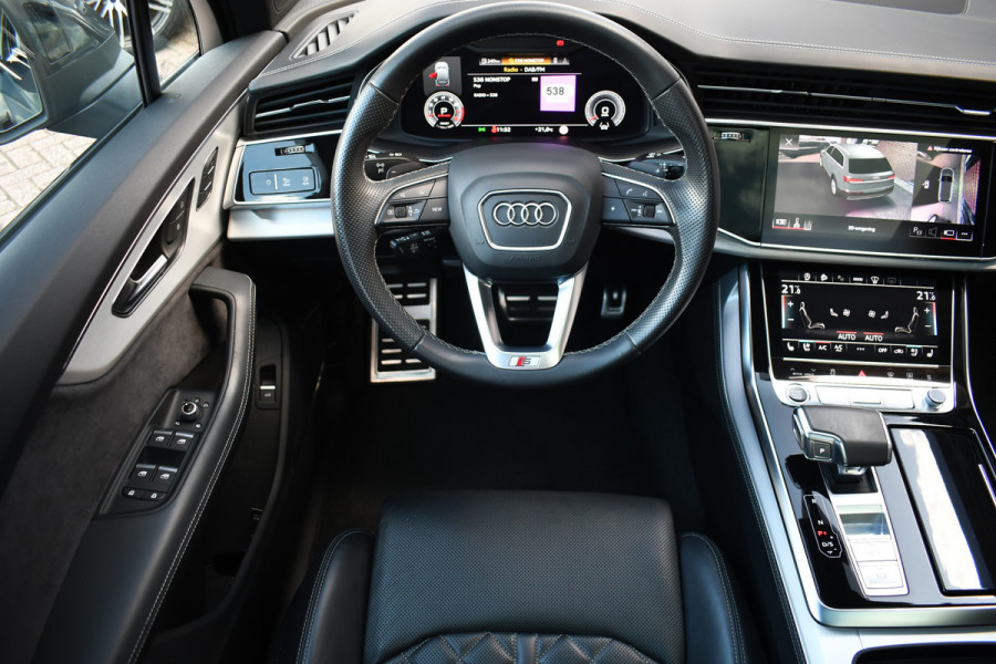 Audi Q7 55 TFSI quattro S-Line 7-persoons Pano S-zetels Trekh ACC HUD B&O 360 Soft-close