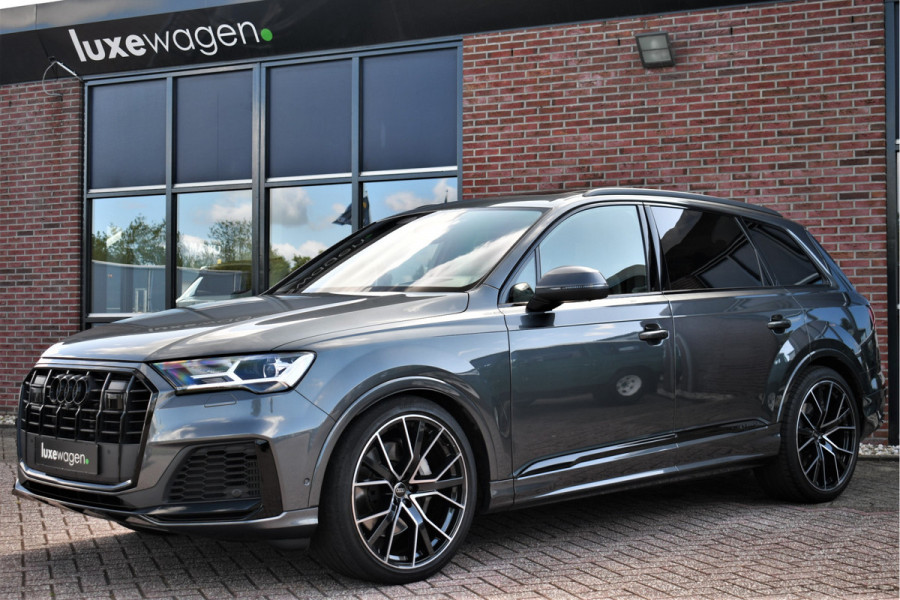 Audi Q7 55 TFSI quattro S-Line 7-persoons Pano S-zetels Trekh ACC HUD B&O 360 Soft-close