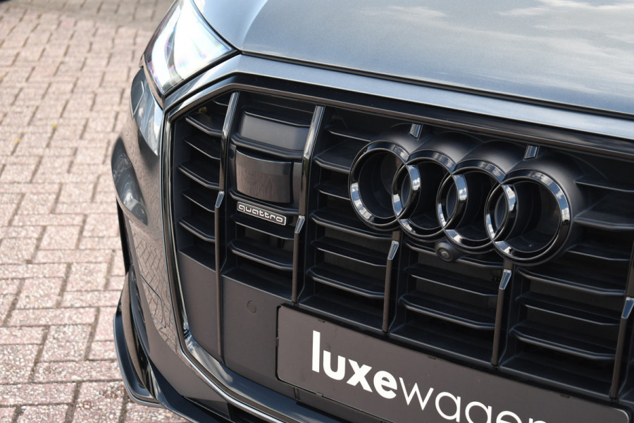 Audi Q7 55 TFSI quattro S-Line 7-persoons Pano S-zetels Trekh ACC HUD B&O 360 Soft-close
