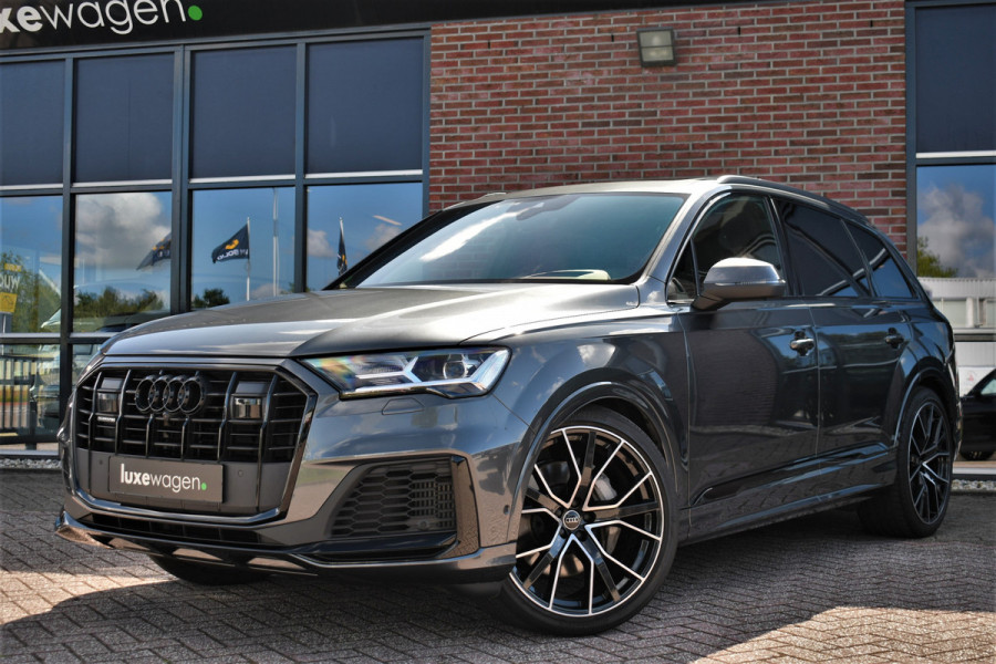 Audi Q7 55 TFSI quattro S-Line 7-persoons Pano S-zetels Trekh ACC HUD B&O 360 Soft-close