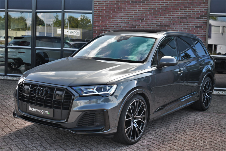 Audi Q7 55 TFSI quattro S-Line 7-persoons Pano S-zetels Trekh ACC HUD B&O 360 Soft-close