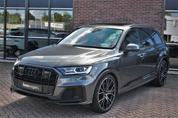 Audi Q7 55 TFSI quattro S-Line 7-persoons Pano S-zetels Trekh ACC HUD B&O 360 Soft-close