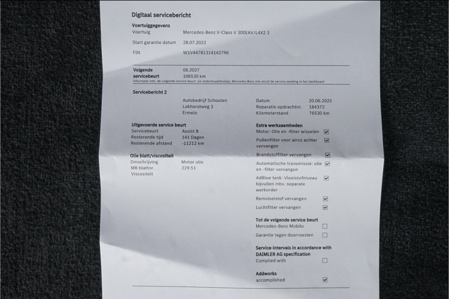 Mercedes-Benz V-Klasse 300d Lang Avantgarde 7-Pers Stoelkoeling Burmester