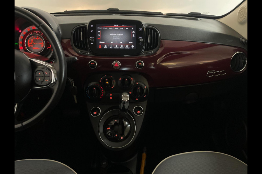 Fiat 500 0.9 TwinAir Turbo Sport AUTOMAAT AIRCO NAVI CRUISE BLUETOOTH MULTI STUUR ELEK RAMEN CENT VERG VELGEN ZEER NETTE AUTO