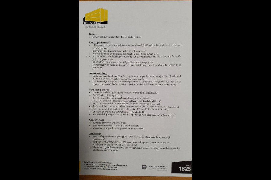Renault E-TECH 87 KW FWD EL - INFRA OPEN LAADBAK 4.40 METER / HARTOG-EST
