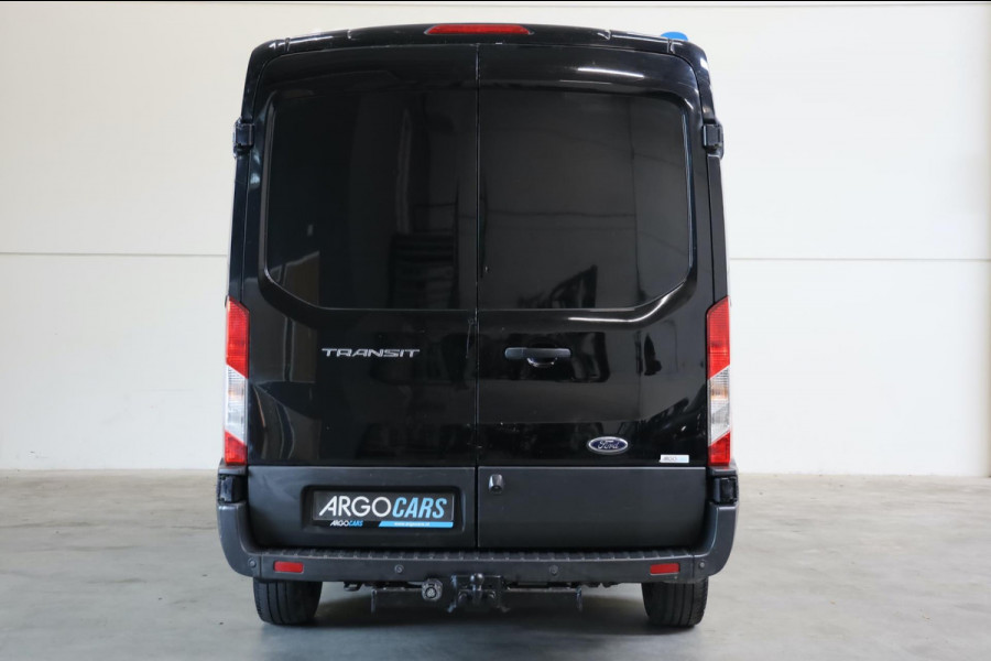 Ford Transit 330 2.0 TDCI L2/H2 CAMERA AIRCO CRUISE CONTROL NAVI TREKHAAK PDC 170PK ZWART LEASE V/A € 122,- p.m. INRUIL MOGELIJK
