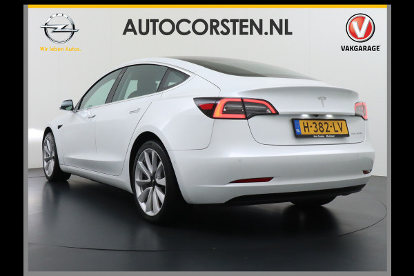 Tesla Model 3 Long Range AWD 75kWh 463PK Lmv 19" FSD-3 Computer Premium Audio AutoPilot Panoramadak Camera's Leer Adaptive-Cruise-Control+Stop 4WD Stoel en achterbank verwarming Elektr.Stoelen+Memory+Easy-Entry WiFi 1e Eigenaar Org. Nederlandse Auto Garantie op Accu/Motor tot 16-03-2028/192.000km
