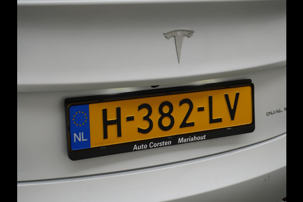 Tesla Model 3 Long Range AWD 75kWh 463PK Lmv 19" FSD-3 Computer Premium Audio AutoPilot Panoramadak Camera's Leer Adaptive-Cruise-Control+Stop 4WD Stoel en achterbank verwarming Elektr.Stoelen+Memory+Easy-Entry WiFi 1e Eigenaar Org. Nederlandse Auto Garantie op Accu/Motor tot 16-03-2028/192.000km