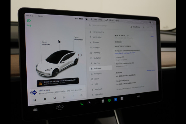 Tesla Model 3 RWD SR+ 60kWh 325PK Lmv 19" AutoPilot Leder PanoDak Adaptive-Cruise Lmv Camera's Elektr.-Stuur+Stoelen+Spiegels+Geheugen+Easy-En Navi LED Comfortstoelen ACC DAB Keyless en Voorverwarmen interieur via App One-Pedal-Drive Origineel Nederlandse auto 1e Eigenaar Garantie Accu/Motor tot 14-12-2027 max 160.000km 1.584kg licht!