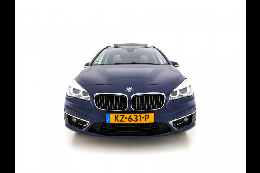 BMW 2 Serie Gran Tourer 218D High Executive Luxury-Line 7-Pers Aut. *PANO | NAVI-FULLMAP | LUXURY-LEATHER | FULL-LED | ECC | KEYLESS | HEATED-COMFORTSEATS | SHIFT-PADDLES | AMBIENT-LIGHT | CAMERA | HEAD UP | PDC | TOWBAR | 17"ALU*