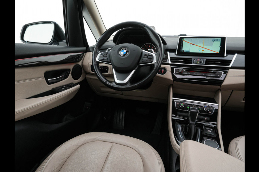 BMW 2 Serie Gran Tourer 218D High Executive Luxury-Line 7-Pers Aut. *PANO | NAVI-FULLMAP | LUXURY-LEATHER | FULL-LED | ECC | KEYLESS | HEATED-COMFORTSEATS | SHIFT-PADDLES | AMBIENT-LIGHT | CAMERA | HEAD UP | PDC | TOWBAR | 17"ALU*