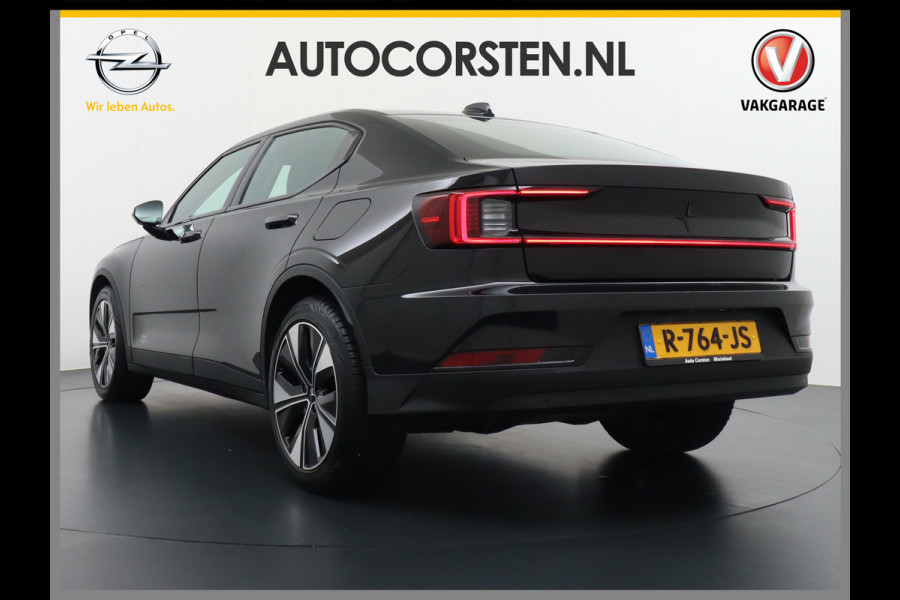 Polestar 2 Long Range 78 kWh Sleutelloos(Telefoon-sleutel) Adaptive-Cruise Carplay Android 360-Camera 19"LM Led-Pixel-Lamp WiFi PDC-a+v Par Phone-Connect.Stoel-Verwarmd 1500kg-trekvermogen OnePedal drive Licht+Zichtpakket 55.000 nieuw!! EBD RemAssist Virtual-Cockpit digiDash Uitparkeer waarschuwing Botswaarsc.syst. Autonoom-Rem Noodrem ESP TCS Hill-Assist Lane Assist Pre-Crash-Syst. Emergency-Call Keyless Ecc tot 150kw snell