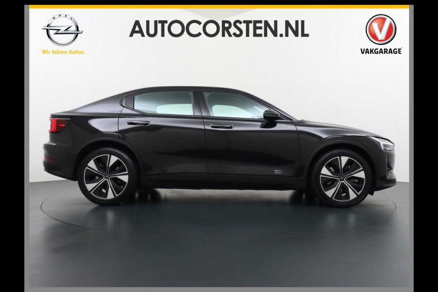Polestar 2 Long Range 78 kWh Sleutelloos(Telefoon-sleutel) Adaptive-Cruise Carplay Android 360-Camera 19"LM Led-Pixel-Lamp WiFi PDC-a+v Par Phone-Connect.Stoel-Verwarmd 1500kg-trekvermogen OnePedal drive Licht+Zichtpakket 55.000 nieuw!! EBD RemAssist Virtual-Cockpit digiDash Uitparkeer waarschuwing Botswaarsc.syst. Autonoom-Rem Noodrem ESP TCS Hill-Assist Lane Assist Pre-Crash-Syst. Emergency-Call Keyless Ecc tot 150kw snell