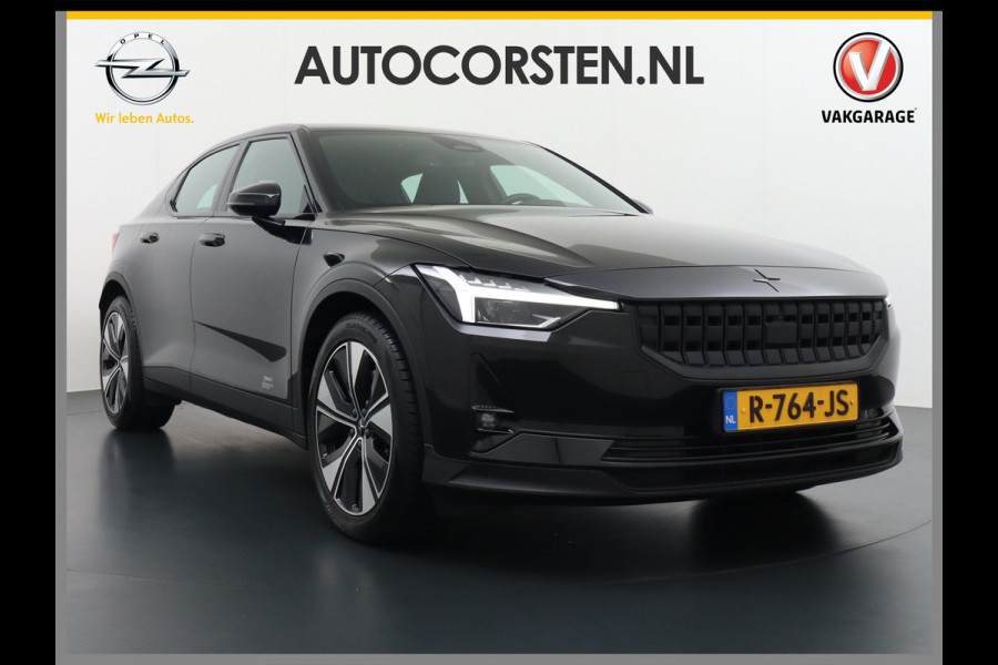 Polestar 2 Long Range 78 kWh Sleutelloos(Telefoon-sleutel) Adaptive-Cruise Carplay Android 360-Camera 19"LM Led-Pixel-Lamp WiFi PDC-a+v Par Phone-Connect.Stoel-Verwarmd 1500kg-trekvermogen OnePedal drive Licht+Zichtpakket 55.000 nieuw!! EBD RemAssist Virtual-Cockpit digiDash Uitparkeer waarschuwing Botswaarsc.syst. Autonoom-Rem Noodrem ESP TCS Hill-Assist Lane Assist Pre-Crash-Syst. Emergency-Call Keyless Ecc tot 150kw snell
