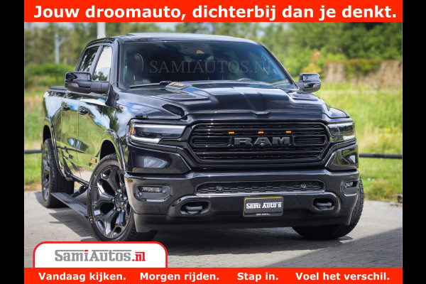 Dodge Ram 1500 LIMITED | 5.7 V8 HEMI | HUD | BOM VOL | LUCHTVERING | PANORAMA | ADAPTIVE CRUISE | 360 CAM | 3500KG | LEDER | DUBBELE CABINE | BPM VRIJ | LANE ASSIST | APPLE CARPLAY