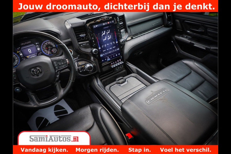 Dodge Ram 1500 LIMITED | 5.7 V8 HEMI | HUD | BOM VOL | LUCHTVERING | PANORAMA | ADAPTIVE CRUISE | 360 CAM | 3500KG | LEDER | DUBBELE CABINE | BPM VRIJ | LANE ASSIST | APPLE CARPLAY