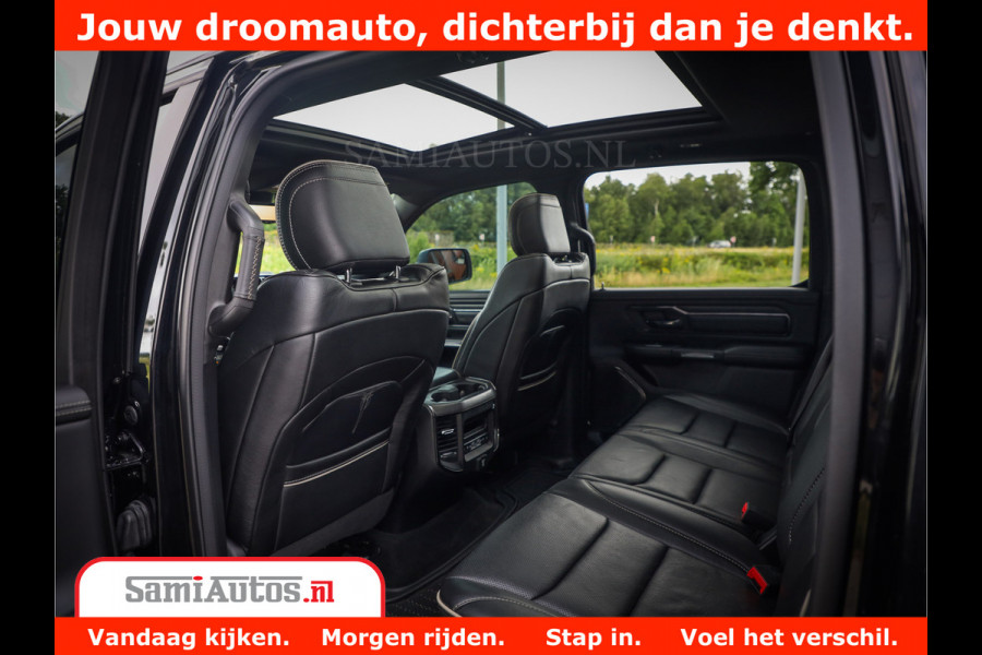 Dodge Ram 1500 LIMITED | 5.7 V8 HEMI | HUD | BOM VOL | LUCHTVERING | PANORAMA | ADAPTIVE CRUISE | 360 CAM | 3500KG | LEDER | DUBBELE CABINE | BPM VRIJ | LANE ASSIST | APPLE CARPLAY