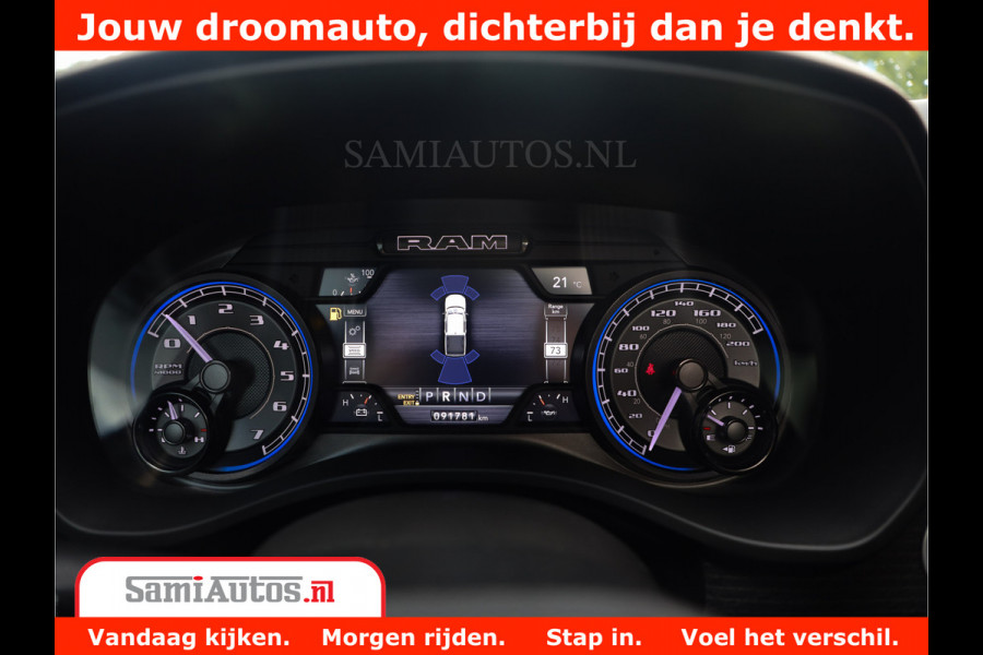 Dodge Ram 1500 LIMITED | 5.7 V8 HEMI | HUD | BOM VOL | LUCHTVERING | PANORAMA | ADAPTIVE CRUISE | 360 CAM | 3500KG | LEDER | DUBBELE CABINE | BPM VRIJ | LANE ASSIST | APPLE CARPLAY
