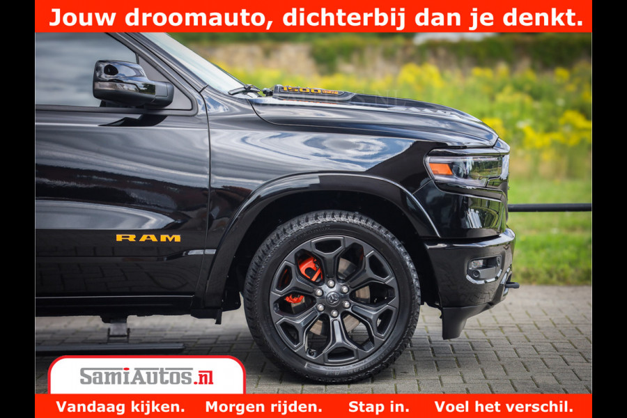 Dodge Ram 1500 LIMITED | 5.7 V8 HEMI | HUD | BOM VOL | LUCHTVERING | PANORAMA | ADAPTIVE CRUISE | 360 CAM | 3500KG | LEDER | DUBBELE CABINE | BPM VRIJ | LANE ASSIST | APPLE CARPLAY