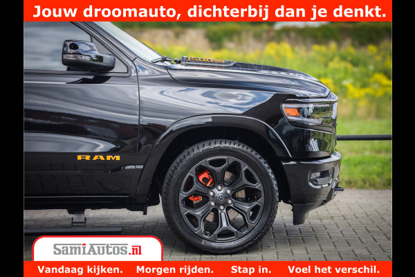 Dodge Ram 1500 LIMITED | 5.7 V8 HEMI | HUD | BOM VOL | LUCHTVERING | PANORAMA | ADAPTIVE CRUISE | 360 CAM | 3500KG | LEDER | DUBBELE CABINE | BPM VRIJ | LANE ASSIST | APPLE CARPLAY