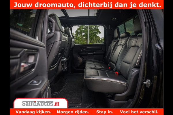 Dodge Ram 1500 LIMITED | 5.7 V8 HEMI | HUD | BOM VOL | LUCHTVERING | PANORAMA | ADAPTIVE CRUISE | 360 CAM | 3500KG | LEDER | DUBBELE CABINE | BPM VRIJ | LANE ASSIST | APPLE CARPLAY