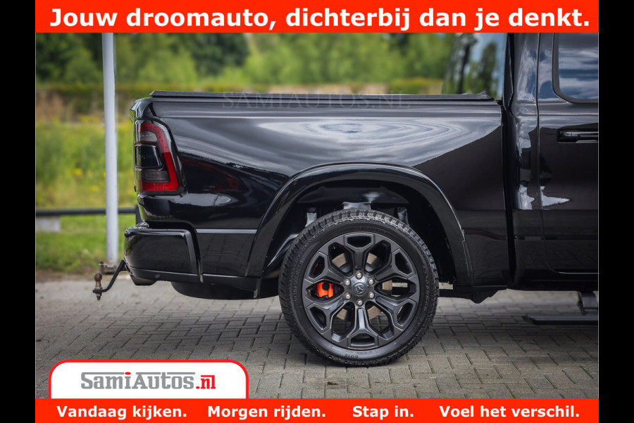 Dodge Ram 1500 LIMITED | 5.7 V8 HEMI | HUD | BOM VOL | LUCHTVERING | PANORAMA | ADAPTIVE CRUISE | 360 CAM | 3500KG | LEDER | DUBBELE CABINE | BPM VRIJ | LANE ASSIST | APPLE CARPLAY