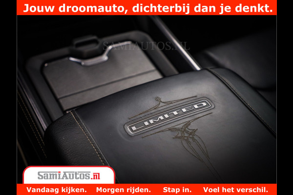 Dodge Ram 1500 LIMITED | 5.7 V8 HEMI | HUD | BOM VOL | LUCHTVERING | PANORAMA | ADAPTIVE CRUISE | 360 CAM | 3500KG | LEDER | DUBBELE CABINE | BPM VRIJ | LANE ASSIST | APPLE CARPLAY