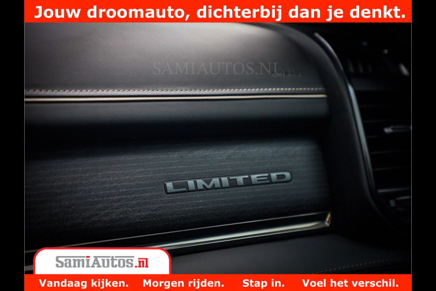 Dodge Ram 1500 LIMITED | 5.7 V8 HEMI | HUD | BOM VOL | LUCHTVERING | PANORAMA | ADAPTIVE CRUISE | 360 CAM | 3500KG | LEDER | DUBBELE CABINE | BPM VRIJ | LANE ASSIST | APPLE CARPLAY