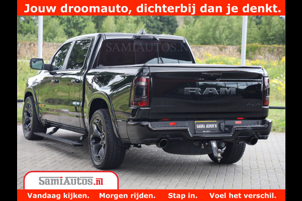 Dodge Ram 1500 LIMITED | 5.7 V8 HEMI | HUD | BOM VOL | LUCHTVERING | PANORAMA | ADAPTIVE CRUISE | 360 CAM | 3500KG | LEDER | DUBBELE CABINE | BPM VRIJ | LANE ASSIST | APPLE CARPLAY