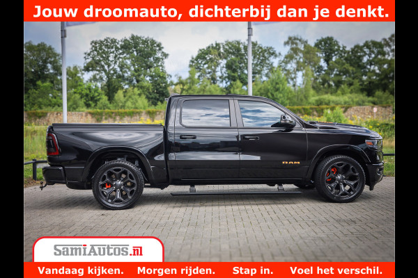 Dodge Ram 1500 LIMITED | 5.7 V8 HEMI | HUD | BOM VOL | LUCHTVERING | PANORAMA | ADAPTIVE CRUISE | 360 CAM | 3500KG | LEDER | DUBBELE CABINE | BPM VRIJ | LANE ASSIST | APPLE CARPLAY