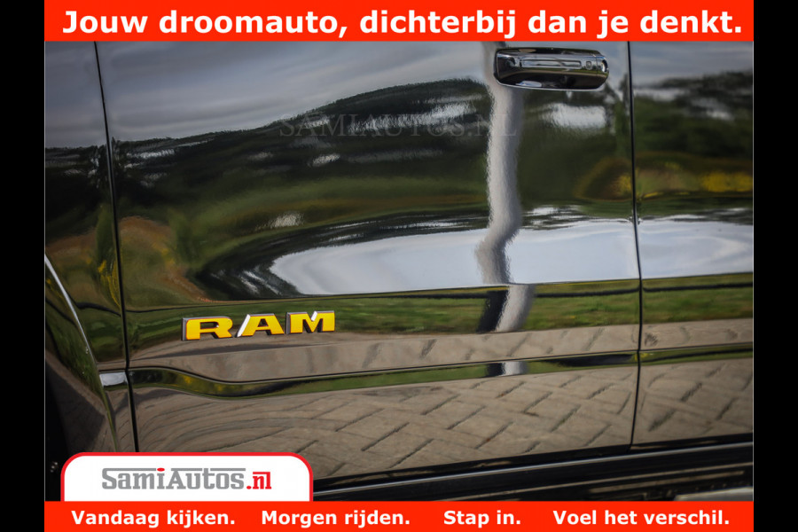Dodge Ram 1500 LIMITED | 5.7 V8 HEMI | HUD | BOM VOL | LUCHTVERING | PANORAMA | ADAPTIVE CRUISE | 360 CAM | 3500KG | LEDER | DUBBELE CABINE | BPM VRIJ | LANE ASSIST | APPLE CARPLAY
