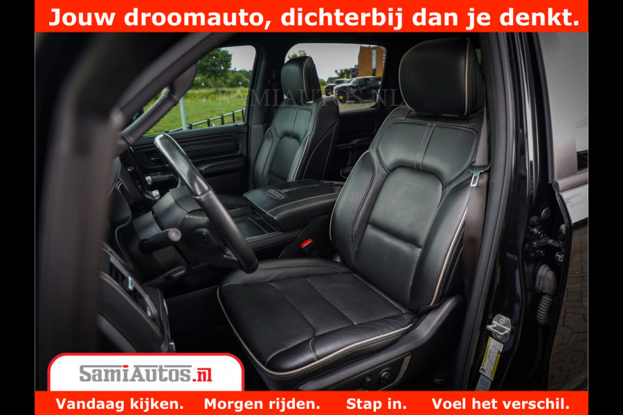 Dodge Ram 1500 LIMITED | 5.7 V8 HEMI | HUD | BOM VOL | LUCHTVERING | PANORAMA | ADAPTIVE CRUISE | 360 CAM | 3500KG | LEDER | DUBBELE CABINE | BPM VRIJ | LANE ASSIST | APPLE CARPLAY
