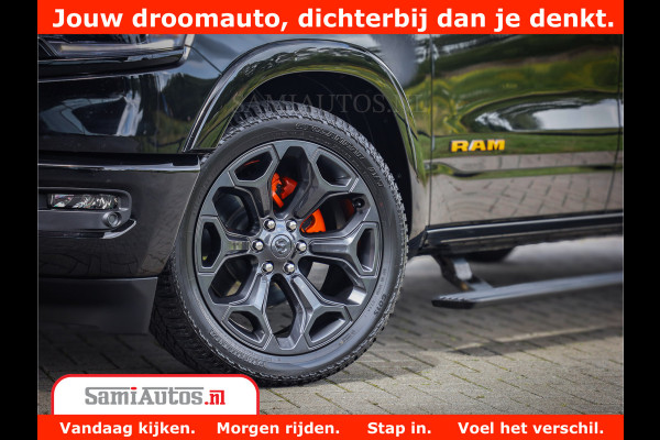 Dodge Ram 1500 LIMITED | 5.7 V8 HEMI | HUD | BOM VOL | LUCHTVERING | PANORAMA | ADAPTIVE CRUISE | 360 CAM | 3500KG | LEDER | DUBBELE CABINE | BPM VRIJ | LANE ASSIST | APPLE CARPLAY