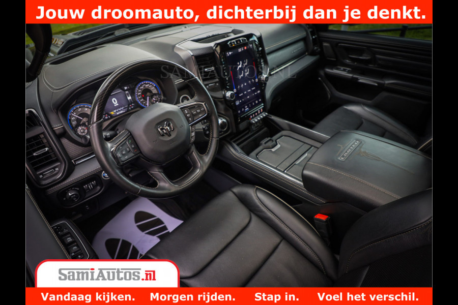 Dodge Ram 1500 LIMITED | 5.7 V8 HEMI | HUD | BOM VOL | LUCHTVERING | PANORAMA | ADAPTIVE CRUISE | 360 CAM | 3500KG | LEDER | DUBBELE CABINE | BPM VRIJ | LANE ASSIST | APPLE CARPLAY