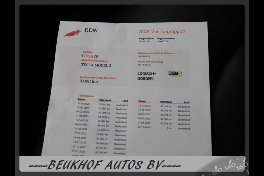 Tesla Model 3 Long Range AWD 75 kWh Leer Camera Soh 94,4%