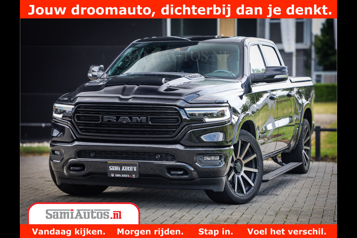 Dodge Ram 1500 Limited Night 5.7 V8 Hemi | Alle Opties | Black Edition | 4x4 Crew Cab | Comfortabele DC Dubbele Cabine met Royale 5 Zitplaatsen | KMC Wielen | Luchtvering | 360 Camera | Nappa Leer | Adaptieve Cruise | Dodge Ram 1500 Limited Night 5.7 V8 Hemi | Alle Opties | Black Edition | 4x4 Crew Cab | Comfortabele DC Dubbele Cabine met Royale 5 Zitplaatsen | KMC Wielen | Luchtvering | 360 Camera | Nappa Leer | Adaptieve Cruise |