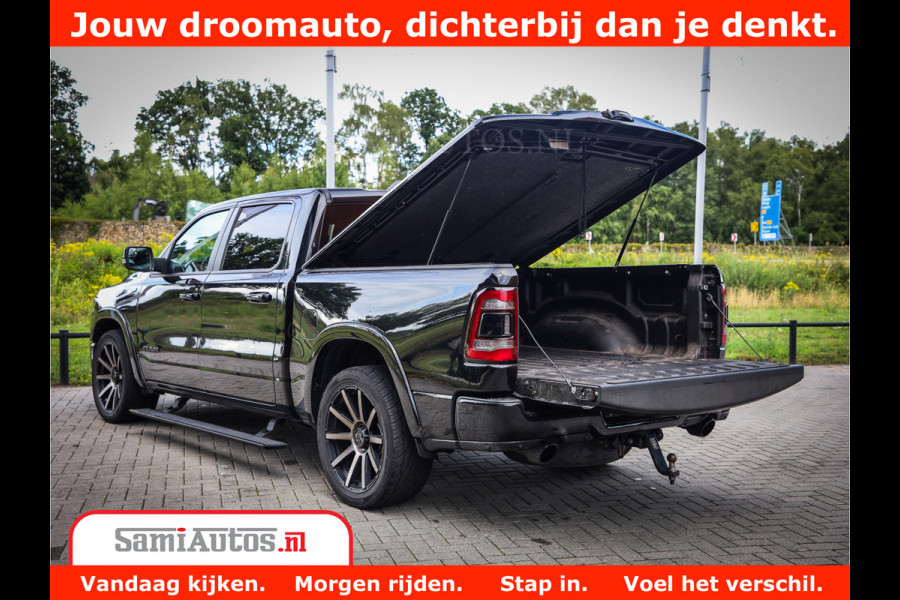 Dodge Ram 1500 Limited Night 5.7 V8 Hemi | Alle Opties | Black Edition | 4x4 Crew Cab | Comfortabele DC Dubbele Cabine met Royale 5 Zitplaatsen | KMC Wielen | Luchtvering | 360 Camera | Nappa Leer | Adaptieve Cruise |